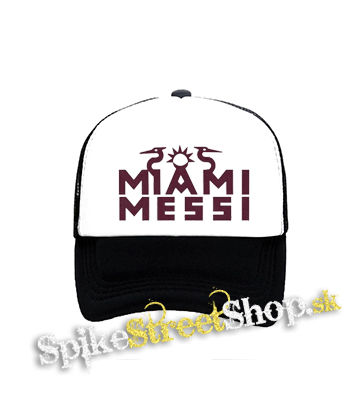 LIONEL MESSI - Miami Messi - čiernobiela sieťkovaná šiltovka model "Trucker"