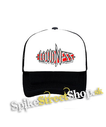 LOUDNESS - Logo Band - čiernobiela sieťkovaná šiltovka model "Trucker"