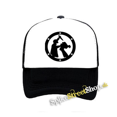 MACABRE - Symbol Crets - čiernobiela sieťkovaná šiltovka model "Trucker"