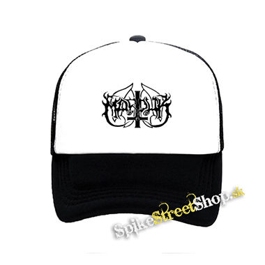 MARDUK - Logo White - čiernobiela sieťkovaná šiltovka model "Trucker"