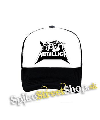 METALLICA - Hardwired Band - čiernobiela sieťkovaná šiltovka model "Trucker"