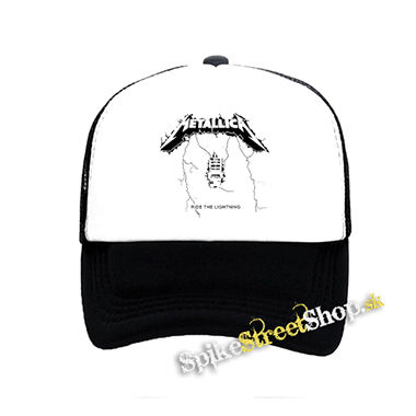 METALLICA - Ride The Lightning - čiernobiela sieťkovaná šiltovka model "Trucker"
