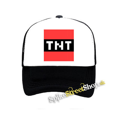 MINECRAFT - TNT - čiernobiela sieťkovaná šiltovka model "Trucker"