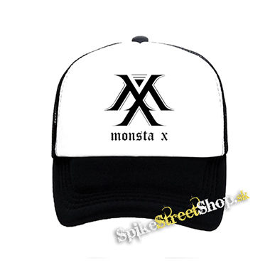 MONSTA X - Logo Twitter - čiernobiela sieťkovaná šiltovka model "Trucker"