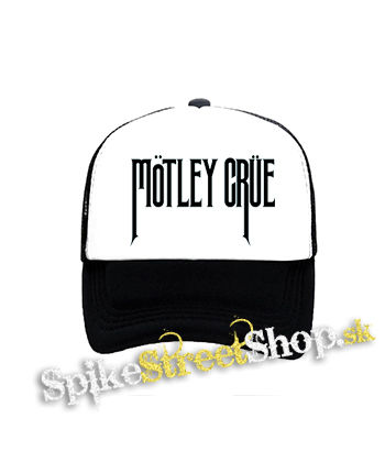 MOTLEY CRUE - Theatre Of Pain Logo - čiernobiela sieťkovaná šiltovka model "Trucker"