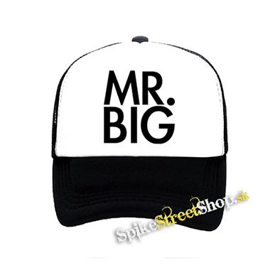 MR BIG - Logo White - čiernobiela sieťkovaná šiltovka model "Trucker"