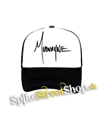 MUDVAYNE - Logo - čiernobiela sieťkovaná šiltovka model "Trucker"