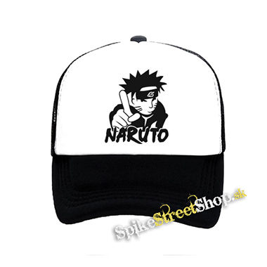 NARUTO - MANGA - čiernobiela sieťkovaná šiltovka model "Trucker"