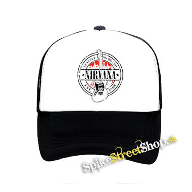 NIRVANA - Since 1988 - čiernobiela sieťkovaná šiltovka model "Trucker"