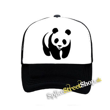 PANDA - čiernobiela sieťkovaná šiltovka model "Trucker"