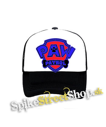 PAW PATROL - LABKOVÁ PATROLA - Logo Color - čiernobiela sieťkovaná šiltovka model "Trucker"