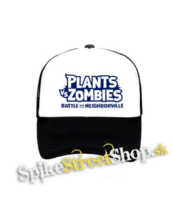 PLANTS VS ZOMBIES - Logo - čiernobiela sieťkovaná šiltovka model "Trucker"