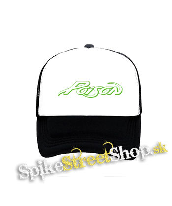 POISON - Logo Green - čiernobiela sieťkovaná šiltovka model "Trucker"