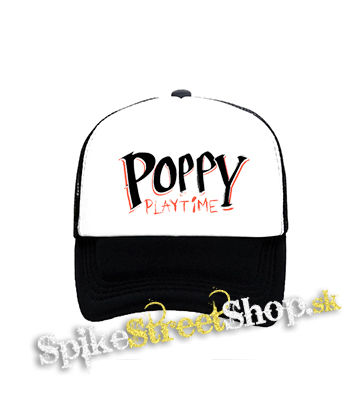 POPPY PLAYTIME - Logo - čiernobiela sieťkovaná šiltovka model "Trucker"
