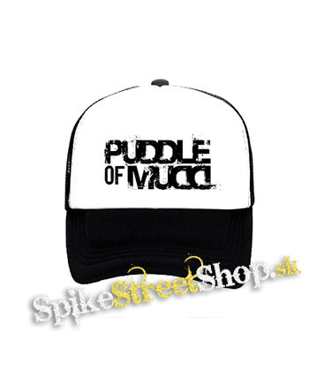 PUDDLE OF MUDD - Logo - čiernobiela sieťkovaná šiltovka model "Trucker"