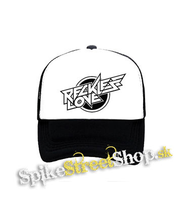 RECKLESS LOVE - Logo - čiernobiela sieťkovaná šiltovka model "Trucker"