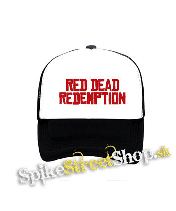 RED DEAD REDEMPTION - Logo - čiernobiela sieťkovaná šiltovka model "Trucker"