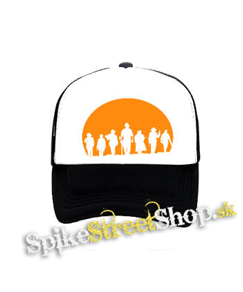 RED DEAD REDEMPTION - Silhouettes Sunset - čiernobiela sieťkovaná šiltovka model "Trucker"