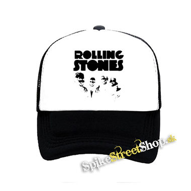 ROLLING STONES - Smile Band Forever - čiernobiela sieťkovaná šiltovka model "Trucker"