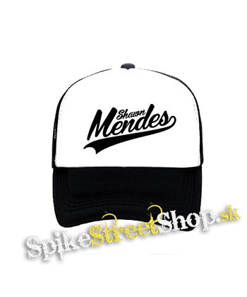 SHAWN MENDES - Logo - čiernobiela sieťkovaná šiltovka model "Trucker"