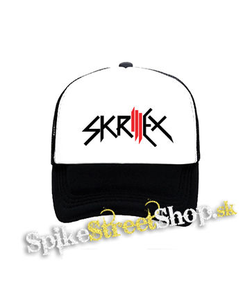 SKRILLEX - Logo - čiernobiela sieťkovaná šiltovka model "Trucker"