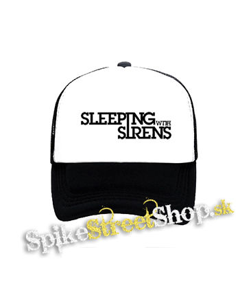 SLEEPING WITH SIRENS - Logo - čiernobiela sieťkovaná šiltovka model "Trucker"