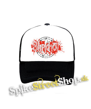 SLIPKNOT - Bloody Enneagram - čiernobiela sieťkovaná šiltovka model "Trucker"