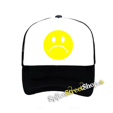 SMUTNÍK - čiernobiela sieťkovaná šiltovka model "Trucker"