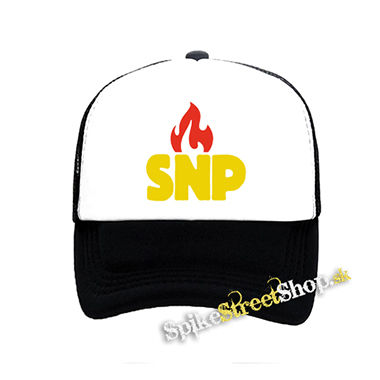 SNP - Slovenské Národné Povstanie - čiernobiela sieťkovaná šiltovka model "Trucker"