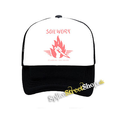 SOILWORK - Stabbing The Drama - čiernobiela sieťkovaná šiltovka model "Trucker"