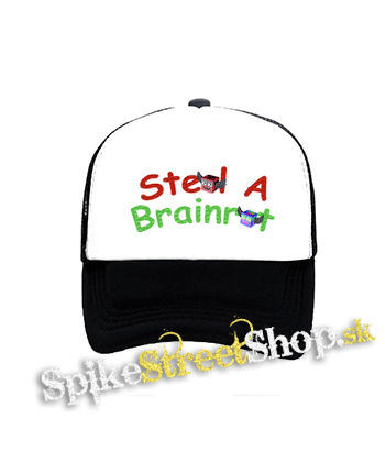STEAL A BRAINROT - čiernobiela sieťkovaná šiltovka model "Trucker"
