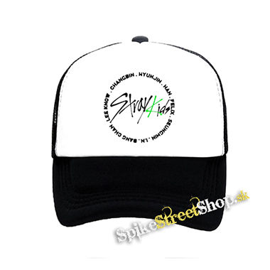 STRAY KIDS - Oddinary Circle Names - čiernobiela sieťkovaná šiltovka model "Trucker"