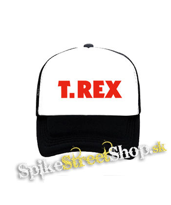 T.REX - Logo Glamrock Band Legend - čiernobiela sieťkovaná šiltovka model "Trucker"