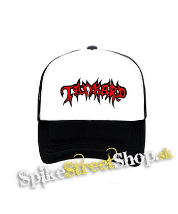 TANKARD - Logo - čiernobiela sieťkovaná šiltovka model "Trucker"