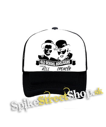 TERENCE HILL & BUD SPENCER - čiernobiela sieťkovaná šiltovka model "Trucker"