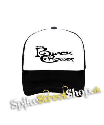 THE BLACK CROVES - Logo White - čiernobiela sieťkovaná šiltovka model "Trucker"