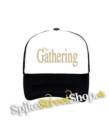 THE GATHERING - Logo Gold - čiernobiela sieťkovaná šiltovka model "Trucker"