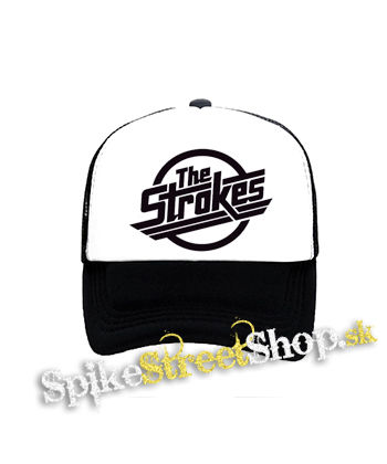 THE STROKES - Logo Band - čiernobiela sieťkovaná šiltovka model "Trucker"