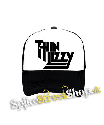 THIN LIZZY - Logo - čiernobiela sieťkovaná šiltovka model "Trucker"