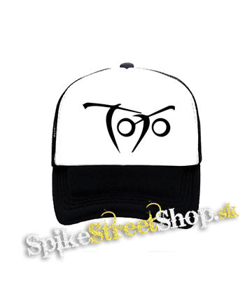 TOTO - Band Logo - čiernobiela sieťkovaná šiltovka model "Trucker"