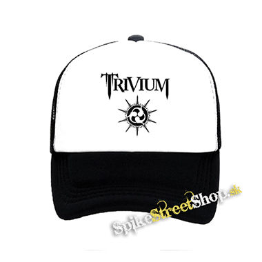 TRIVIUM - White Logo - čiernobiela sieťkovaná šiltovka model "Trucker"