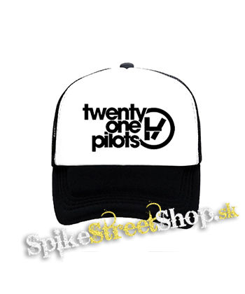 TWENTY ONE PILOTS - Logo - čiernobiela sieťkovaná šiltovka model "Trucker"