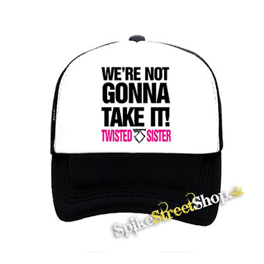 TWISTED SISTER - Were Not Gonna Take It - čiernobiela sieťkovaná šiltovka model "Trucker"