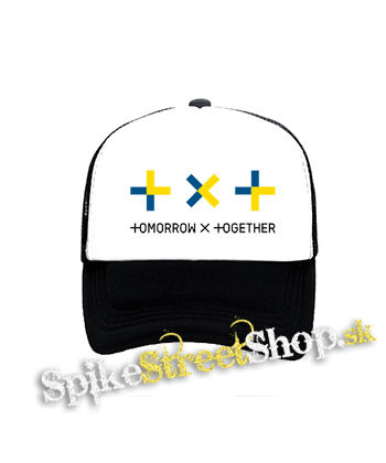 TXT - TOMORROW X TOGETHER - Logo Symbol - čiernobiela sieťkovaná šiltovka model "Trucker"