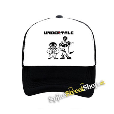 UNDERTALE - Sans And Papyrus - čiernobiela sieťkovaná šiltovka model "Trucker"
