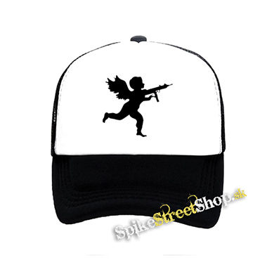 VANILLA ICE - Cupid - čiernobiela sieťkovaná šiltovka model "Trucker"