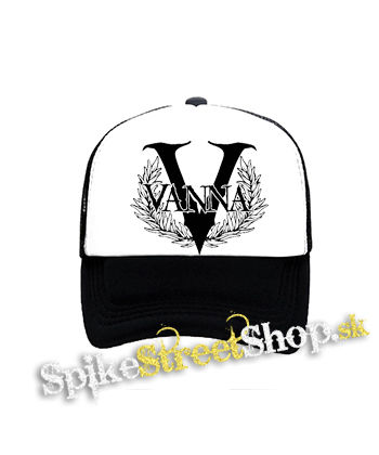 VANNA - Logo - čiernobiela sieťkovaná šiltovka model "Trucker"