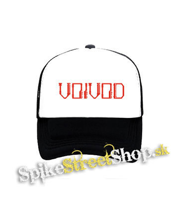 VOIVOD - Red Logo - čiernobiela sieťkovaná šiltovka model "Trucker"