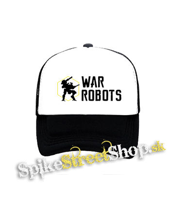 WAR ROBOTS - čiernobiela sieťkovaná šiltovka model "Trucker"