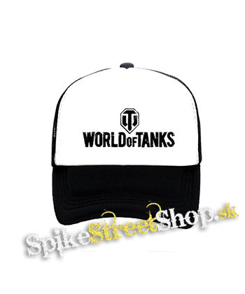 WORLD OF TANKS - Logo - čiernobiela sieťkovaná šiltovka model "Trucker"